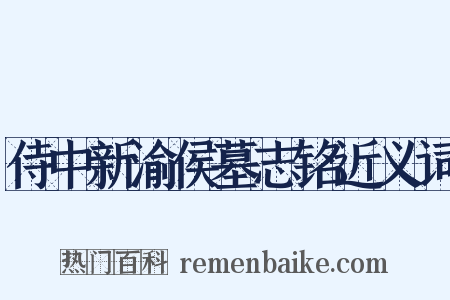 侍中新渝侯墓志铭近义词是什么意思的图片